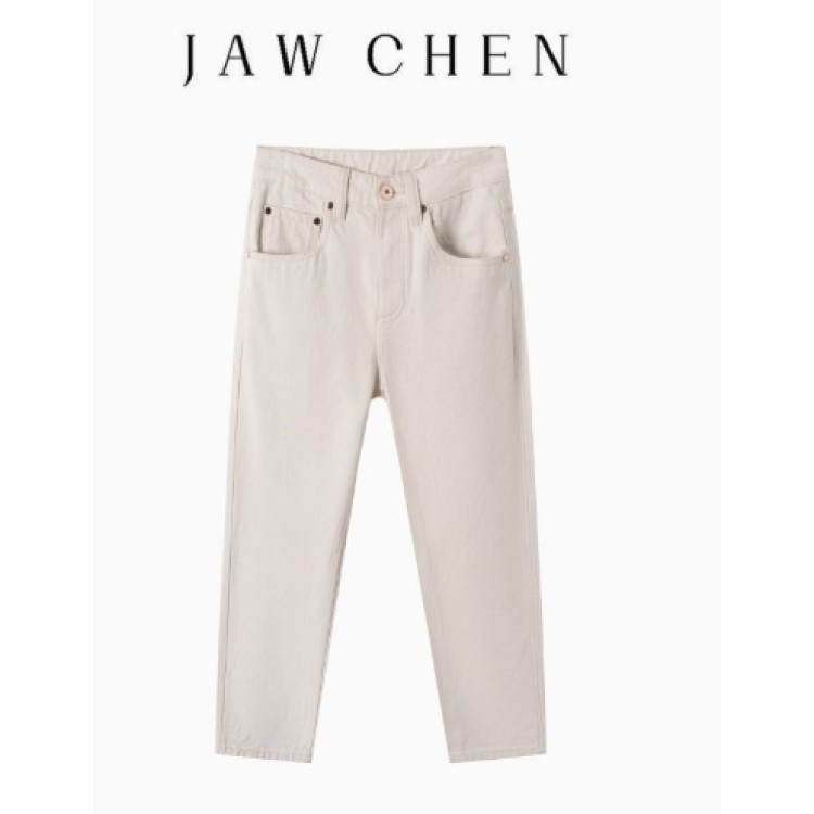 【2025 Spring Collection】JAW CHEN "B※C White Cow" Jeans - Turkish BOSSA Denim